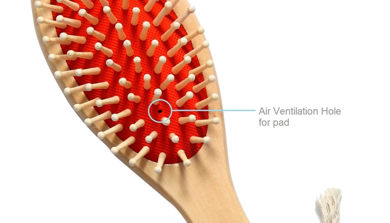 Wooden Hair Brush, Detangling and Frizz-Free Styling