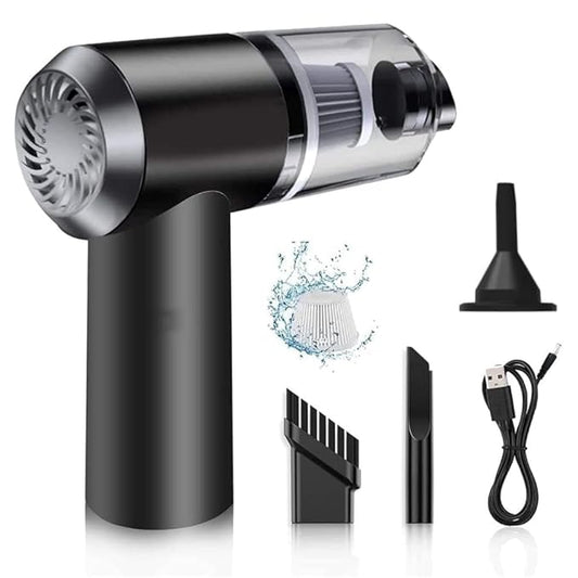 Portable Handheld Vacuum Cleaner – Cordless USB Rechargeable Car Vacuum with Powerful Suction