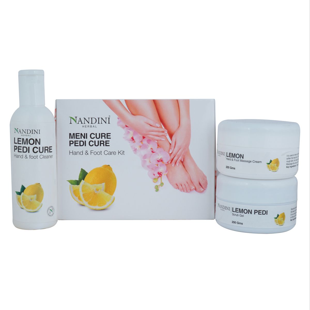 Manicure Pedicure Kit with lemon extract Meni Cure Pedi Cure Hand and Foot Care Kit, 400g + 200ml