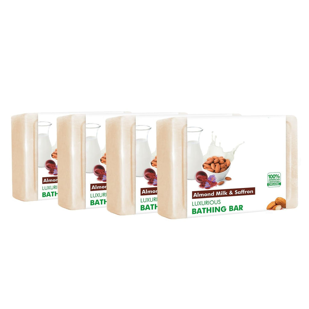 Almond Milk & Saffron Luxurious Bathing Bar, 125 gm
