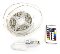 Waterproof Multicolor LED Strip Lights with Remote Control – USB Powered, Multicolor