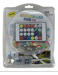 Waterproof Multicolor LED Strip Lights with Remote Control – USB Powered, Multicolor