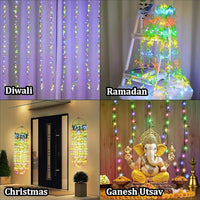 Artificial Leaf Curtain LED String Lights, 200 LEDs, Multicolor