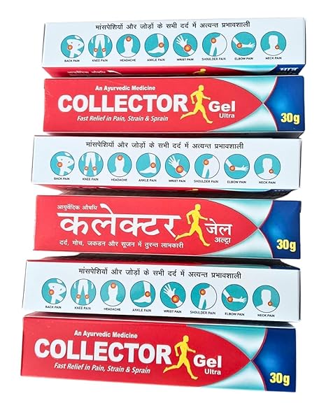 Collector Gel Ultra Pain Relief Gel, Ayurvedic Formula, Pack of 6