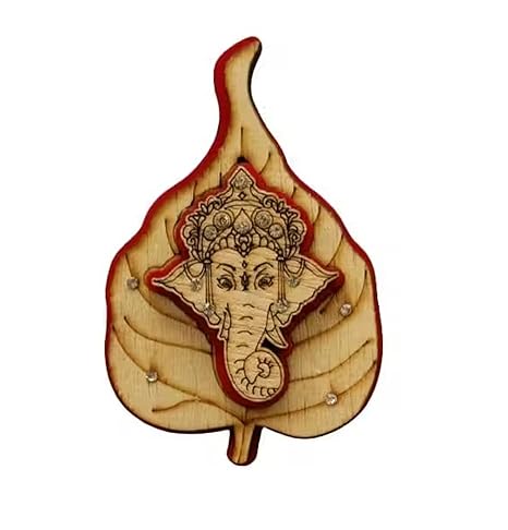 Wooden Shubh Labh Wall Hanging with Ganesh Design