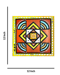 Abstract Geometric Lippan Art, 12 Inch x 12 Inch