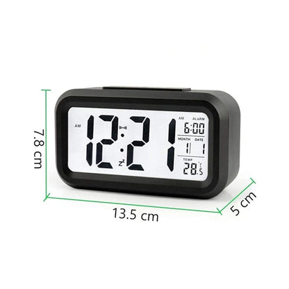 Digital Alarm Clock, Plastic, Black