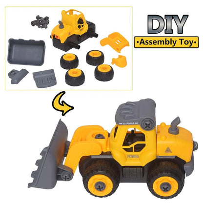 Assembly Construction Bulldozer, Multicolor, Plastic