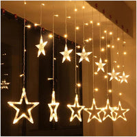 Baystore Star Curtain Lights for Home Decoration, Warm White