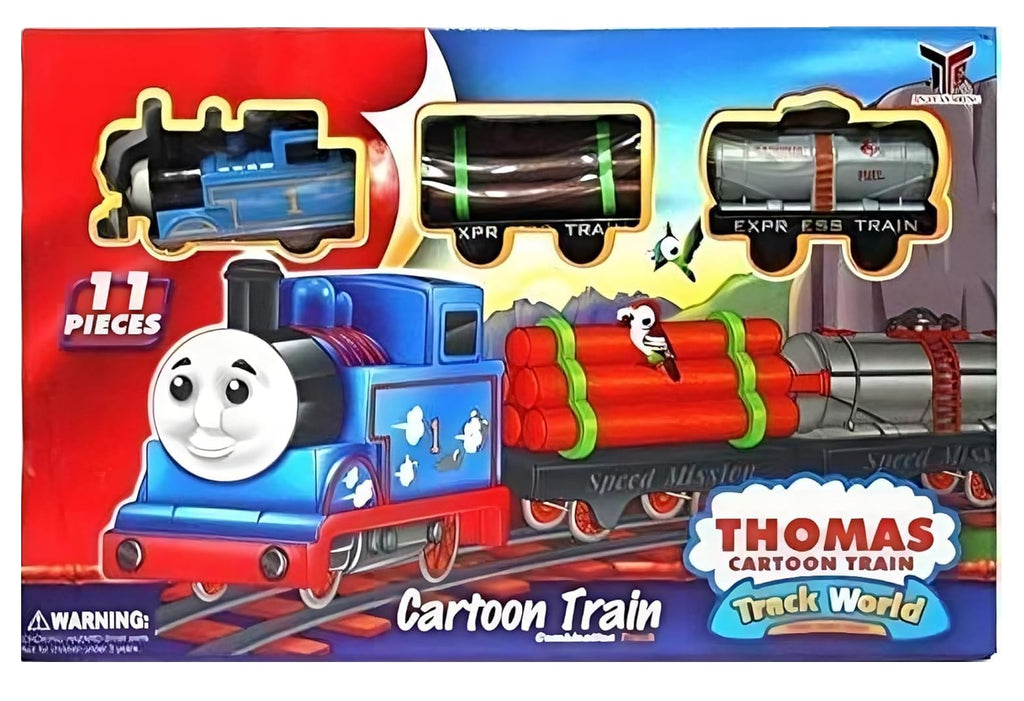 Thomas Cartoon Train Toy Set with Track, ‎Plastic