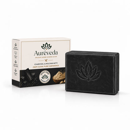 Herbal Bath Bar Soap for Deep Cleansing & Skin Brightening 100g (Charcoal & Multani Mitti, 100g (Pack of 1)
