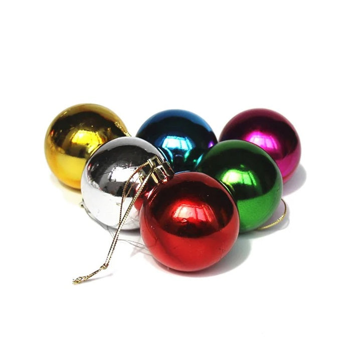 Christmas Tree Ornaments Balls, Multicolor, Pack of 3