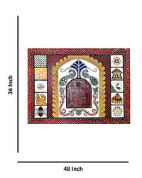 Colorful Traditional Art Tapestry in Modern Interior, 36 Inch x 48 Inch