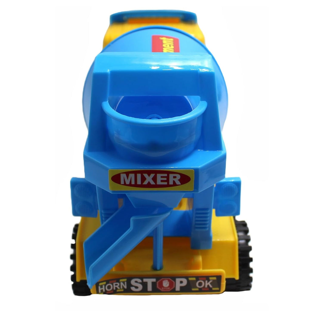 Concrete Mixer Truck, Blue and Yellow