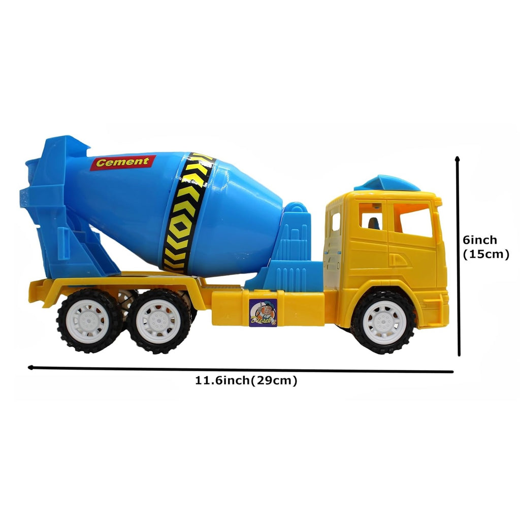 Concrete Mixer Truck, Blue and Yellow