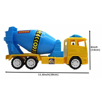 Concrete Mixer Truck, Blue and Yellow