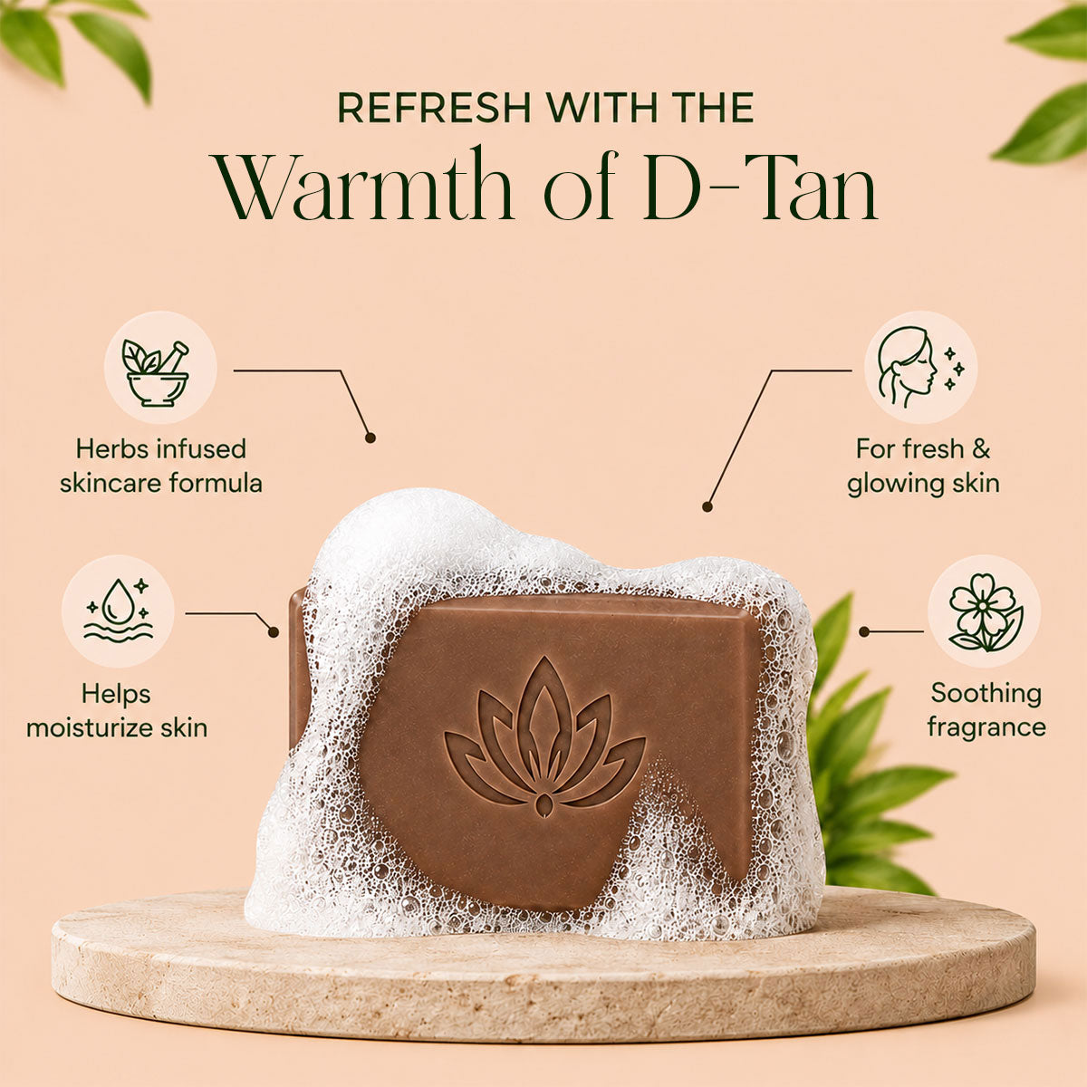 Herbal Bath Bar Soap for Deep Cleansing & Skin Brightening 100g (De-Tan Magic, 100g (Pack of 1)