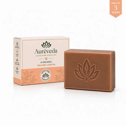 Herbal Bath Bar Soap for Deep Cleansing & Skin Brightening 100g (De-Tan Magic, 100g (Pack of 3)