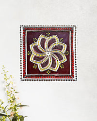 Decorative Floral Mandala Lippan Art, 18 Inch x 18 Inch