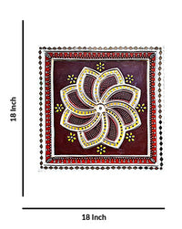 Decorative Floral Mandala Lippan Art, 18 Inch x 18 Inch