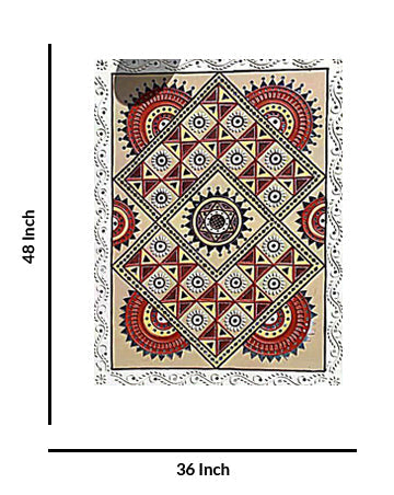 Decorative Geometric Tapestry Lippan Art, 36 Inch x 48 Inch