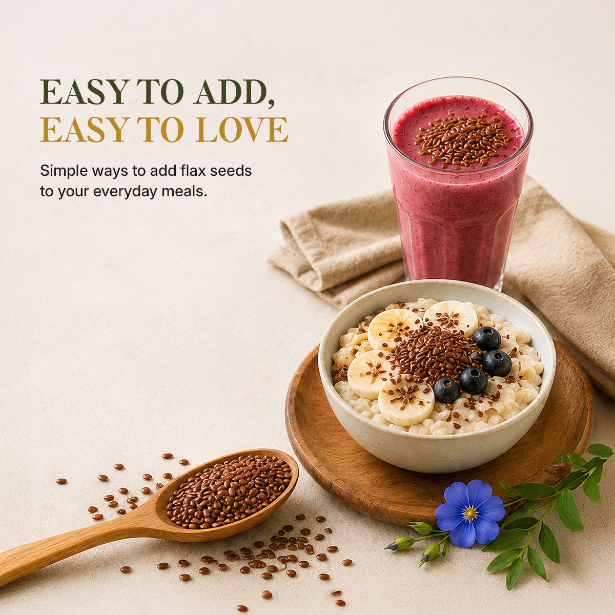 Aureveda 200g Premium Flax Seeds | Alsi Beej for Weight Loss, Hair Growth & Skin Care | High Protein, Omega 3 & Fibre Rich | Authentic Superfood from Bihar for Healthy Living & Daily Energy