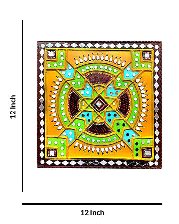 Mandala Lippan Art Home Decor, 12 Inch x 12 Inch