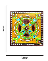 Mandala Lippan Art Home Decor, 12 Inch x 12 Inch