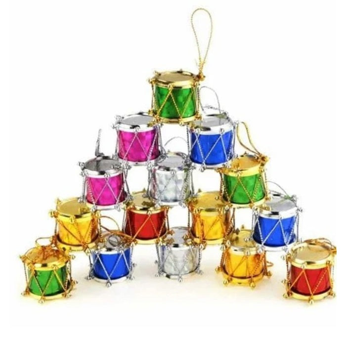 Multicolored Glitter Mini Drum, Multicolor, Pack of 3