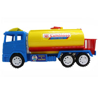 Oil Tanker Truck, Blue and Yellow, Plastic