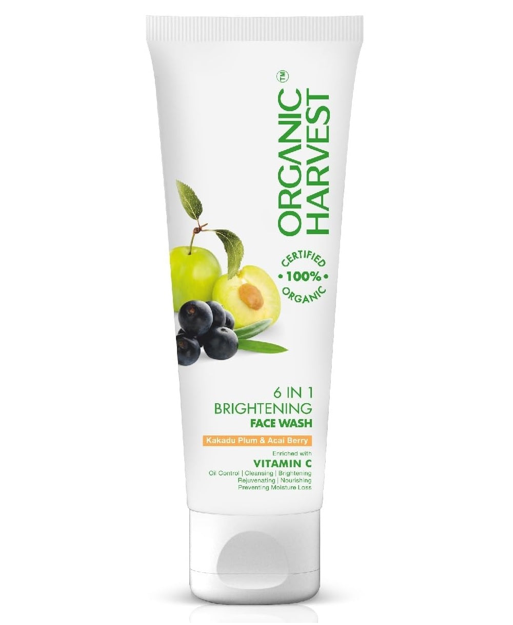 Organic Harvest 6-in-1 Brightening Face Wash, 100 gm