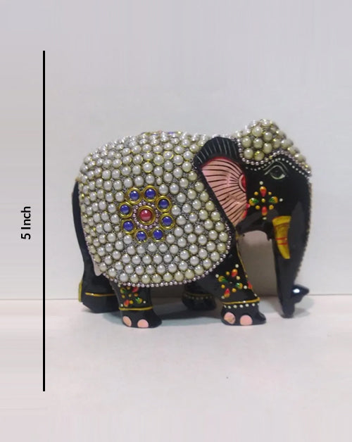 Ornate Elephant Figurine, 5 Inch