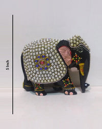 Ornate Elephant Figurine, 5 Inch