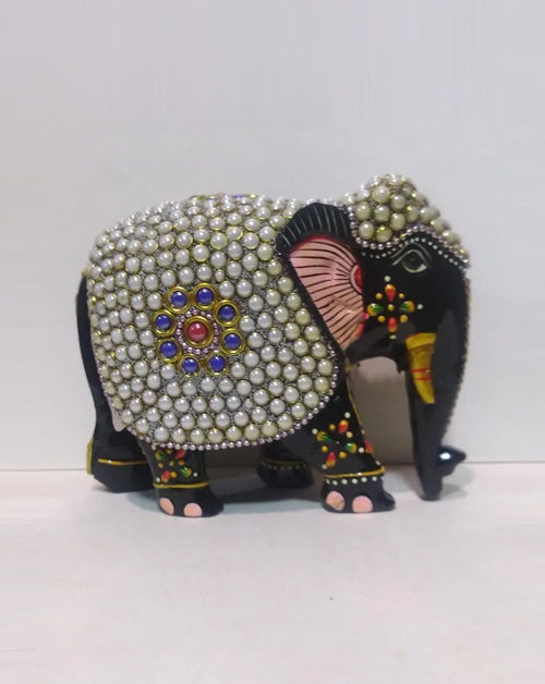 Ornate Elephant Figurine Table Decor, 6 Inch