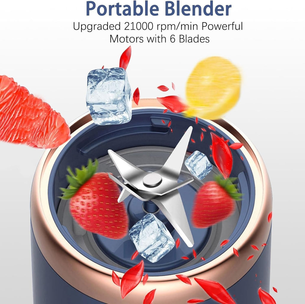 Portable Juicer Blender With Shaker Bottle, Multicolor, 400 ml Capacity