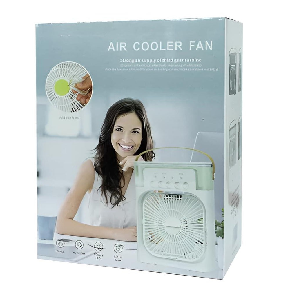 Portable 3-in-1 Water Cooler, Humidifier, and Fan with LED Light and Timer, 10 Watts, 5 Volts