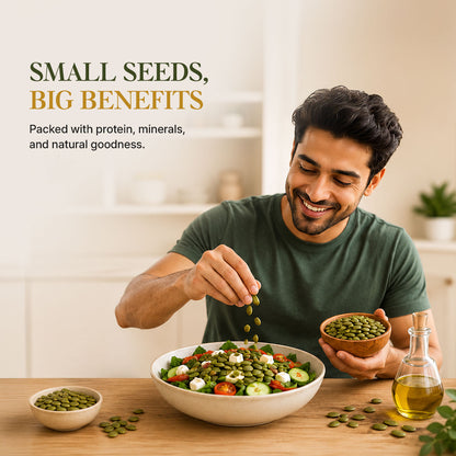 Aureveda Pumpkin Seeds 200g - 30g Protein per 100g | Rich in Zinc