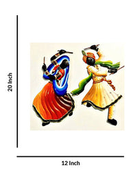 Radha Krishna Dandiya Couple, 20 Inch x 12 Inch