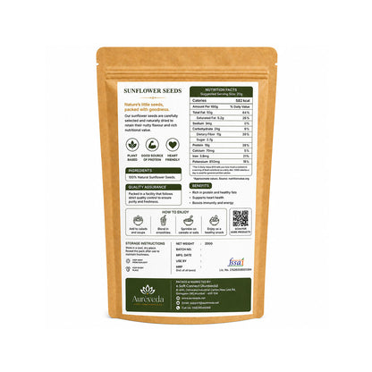 Aureveda Raw Sunflower Seeds 200g - Vitamin E Rich Super Seeds