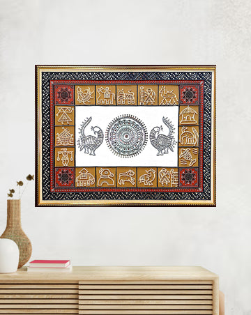 Tribal Tapestry Lippan Art, 36 Inch x 48 Inch