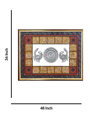 Tribal Tapestry Lippan Art, 36 Inch x 48 Inch