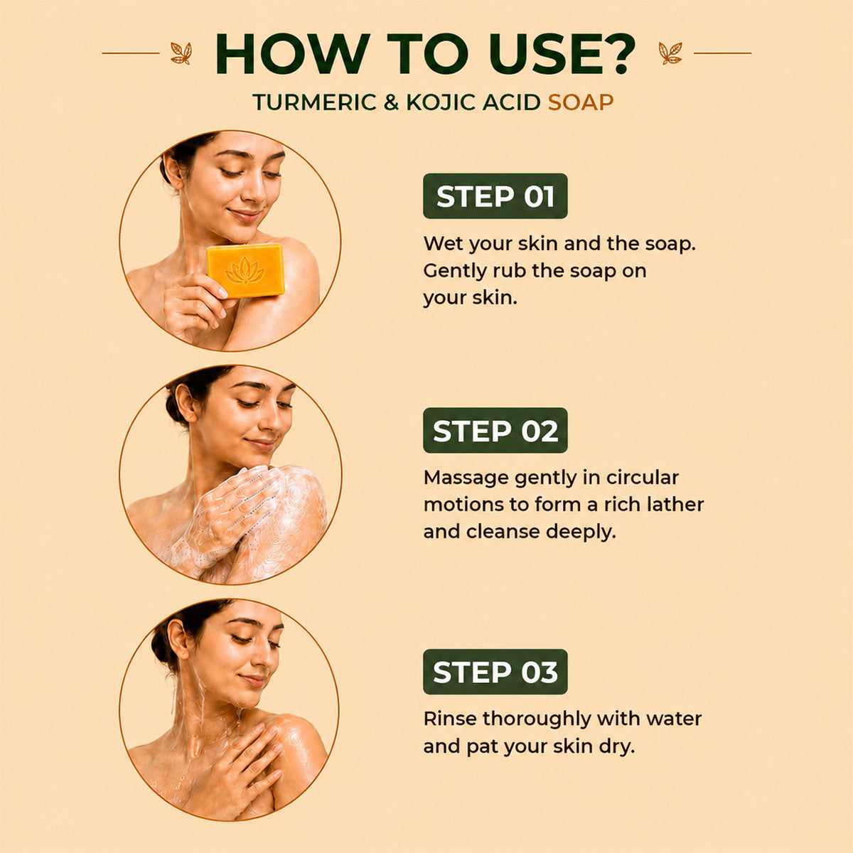 Turmeric & Kojic Acid Soap | Vegan Bath Bar | Deep Cleansing | Brightens Skin | Paraben-Free | Suitable for All Skin Types (Pack Of 2)
