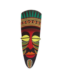 Vibrant Tribal Mask A Splash of Cultural Artistry, 12 Inch x 4 Inch