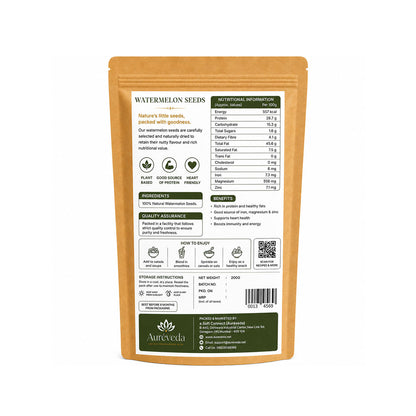 Aureveda Watermelon Seeds 250g - High in Protein | Magaj Seeds