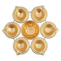 Floating Flowers & Tea Light Candles Holder, Golden, Metal