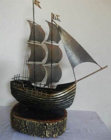 Powder Coated Cast Iron Ship Handcrafted